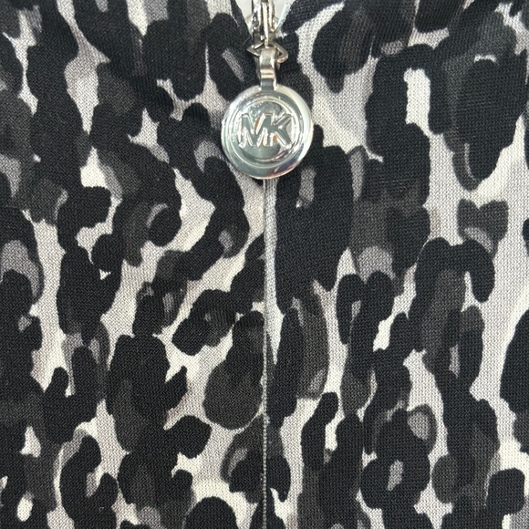 MICHAEL Michael Kors Draped Sheath Dress - Animal Print Size M - Picture 12 of 14